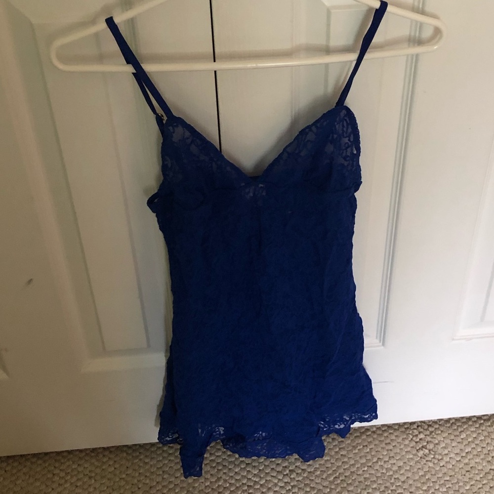 Victoria Secret Blue Lace Cami size Medium